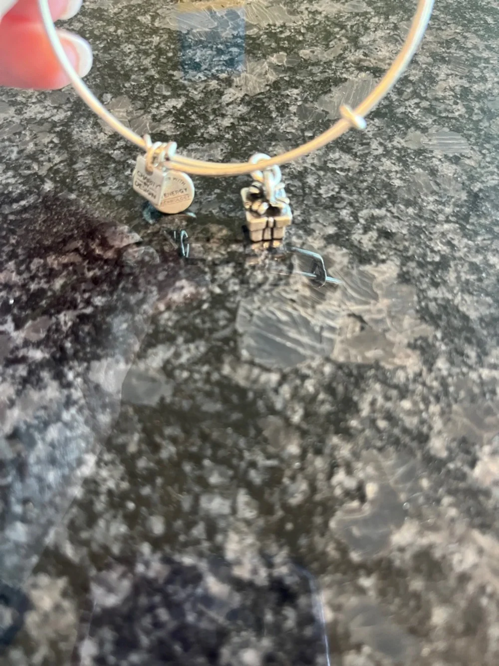 Alex and Ani Silver Charm Bangle Bracelet with Gift Charm - Picture 3 of 3